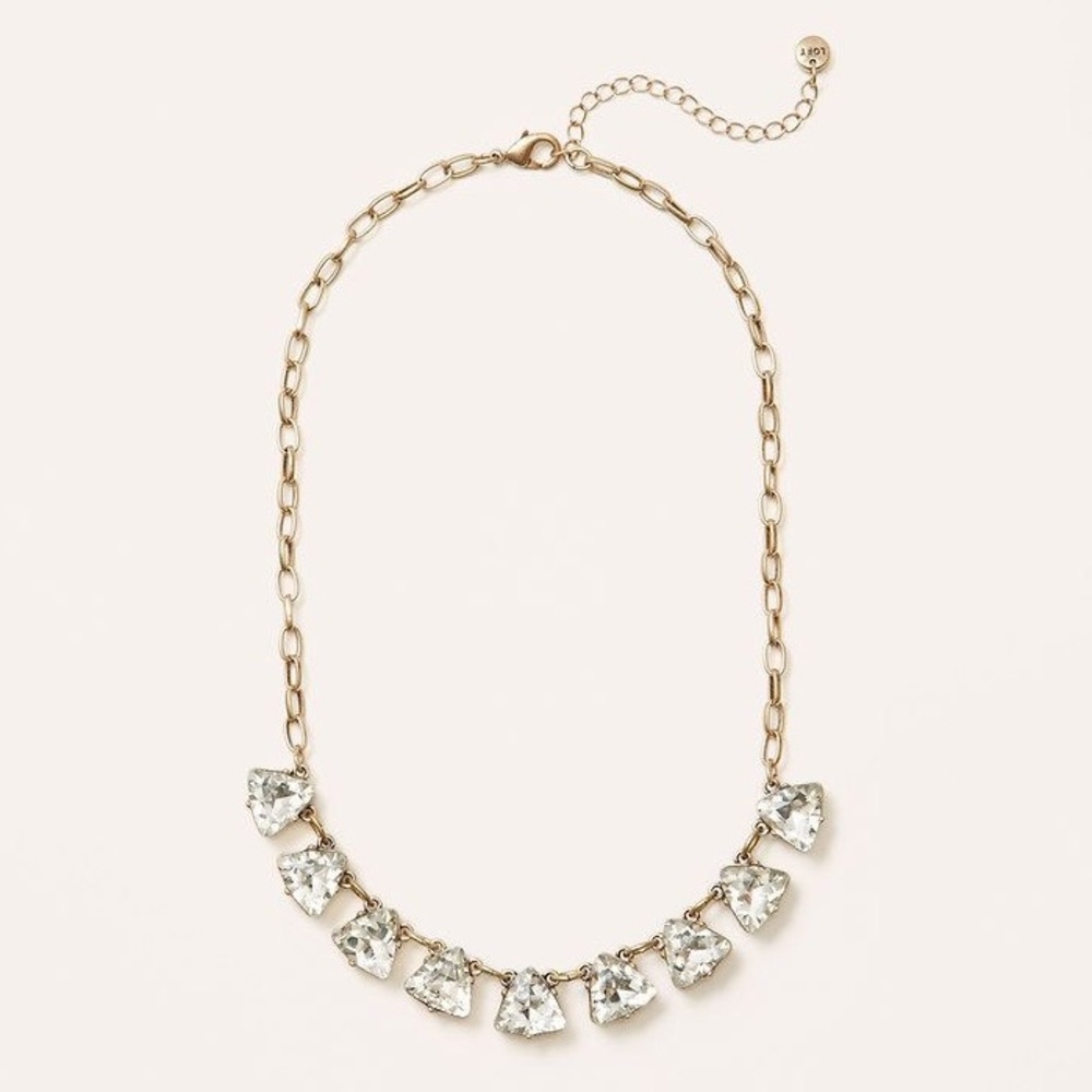 NWT Loft Gold and Crystal Short Necklace